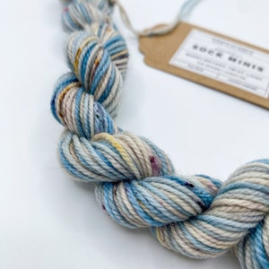 Madelinetosh Twist Light mini skein, hand dyed superwash merino wool, fingering weight yarn, sock yarn,  sock mini skein in Night in Chile