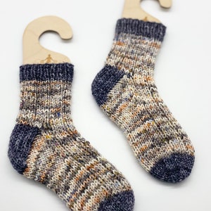 Easy beginner sock knitting pattern for digital download - Tuff Rib Socks