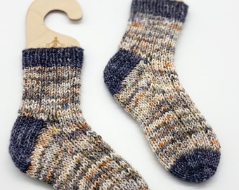 Easy beginner sock knitting pattern for digital download - Tuff Rib Socks