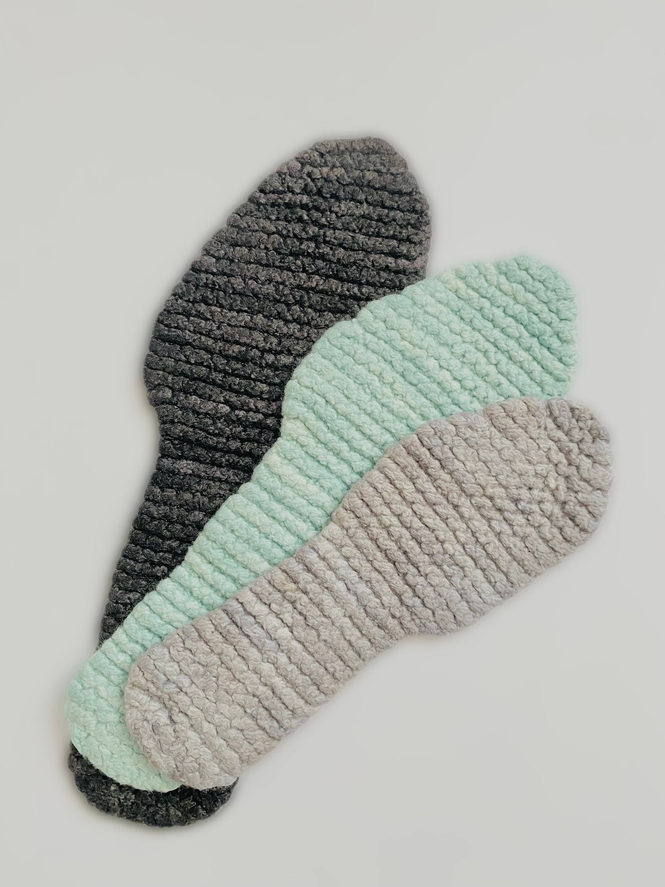 Felted Wool Insoles Knitting Pattern, Flat Socks, Wool Shoe Liners PDF Download Tuff Soles Etsy