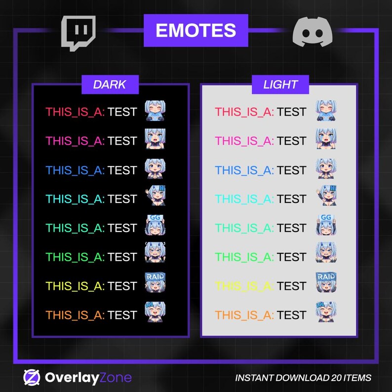 Spicy Sci-fi Animated Emotes | 8 Mecha Girl Gifs for Twitch Kick ...