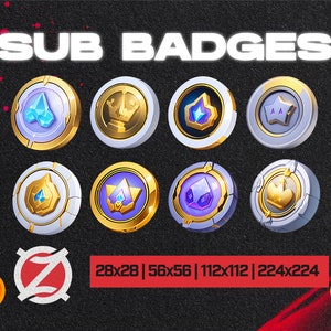 Coin Badges 8 Different Sub Badges| Twitch/Discord/YouTube / Custom Twitch Badges / Badges Pack / Discord Stickers / Stream Emotes