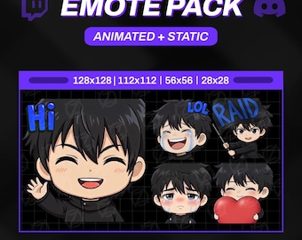 Animierte Jinwoo-Emotes | 8 Solo-Leveling-GIFs für Twitch, Kick, Discord | Manhwa-Grafiken, Sub-Abzeichen | Sofortiger digitaler Download