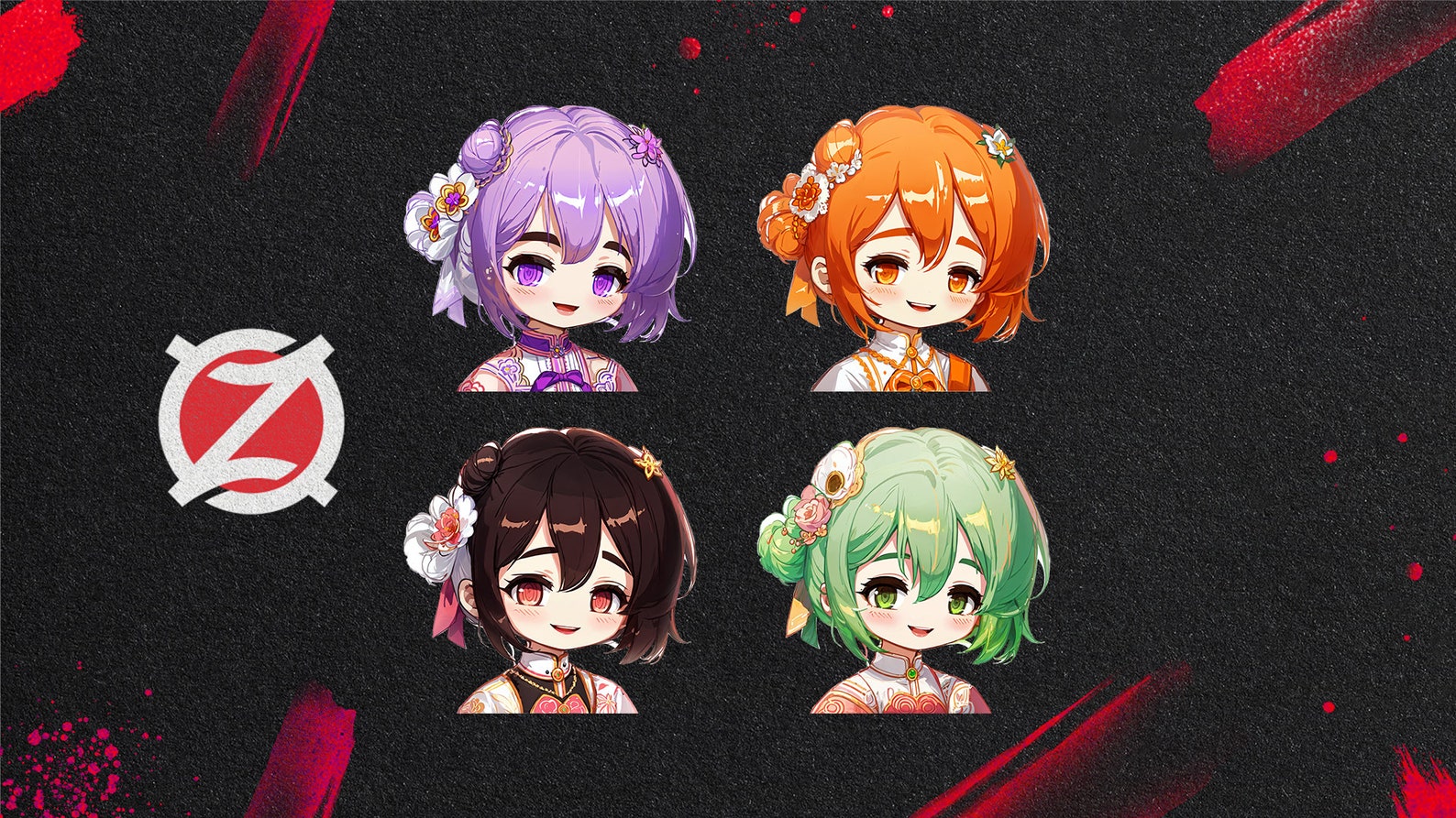 Anime Girl Emotes 8 Different Colors | Twitch/discord/youtube / Custom ...