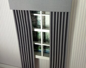 Medium Gray Dollhouse Curtain 1:12 Scale
