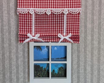Dollhouse Miniature Roman Shade 1:12 Scale