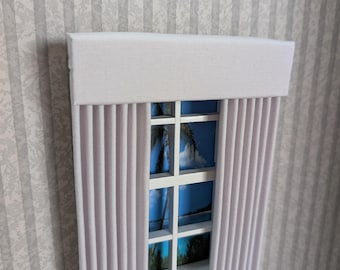 Silver Dollhouse Curtain 1:12 Scale