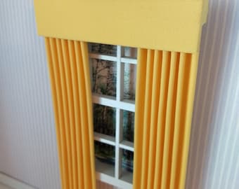 Daffodil Dollhouse Curtain 1:12 Scale