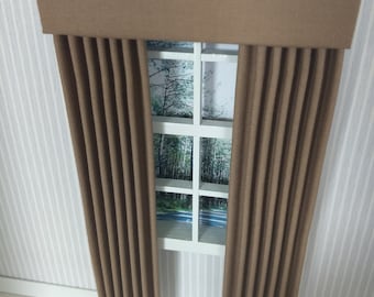 Taupe Dollhouse Curtain 1:12 Scale