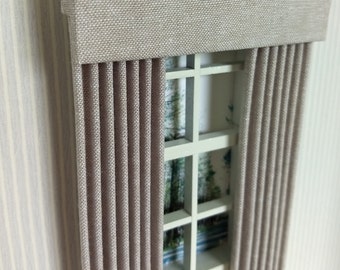 Heather Linen Dollhouse Curtain 1:12 Scale