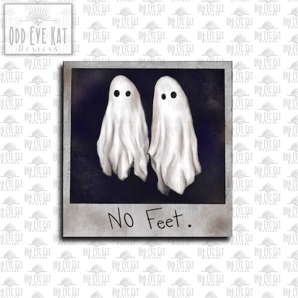 No Feet Ghost Polaroid Beetlejuice Halloween Movie PNG Digital Download