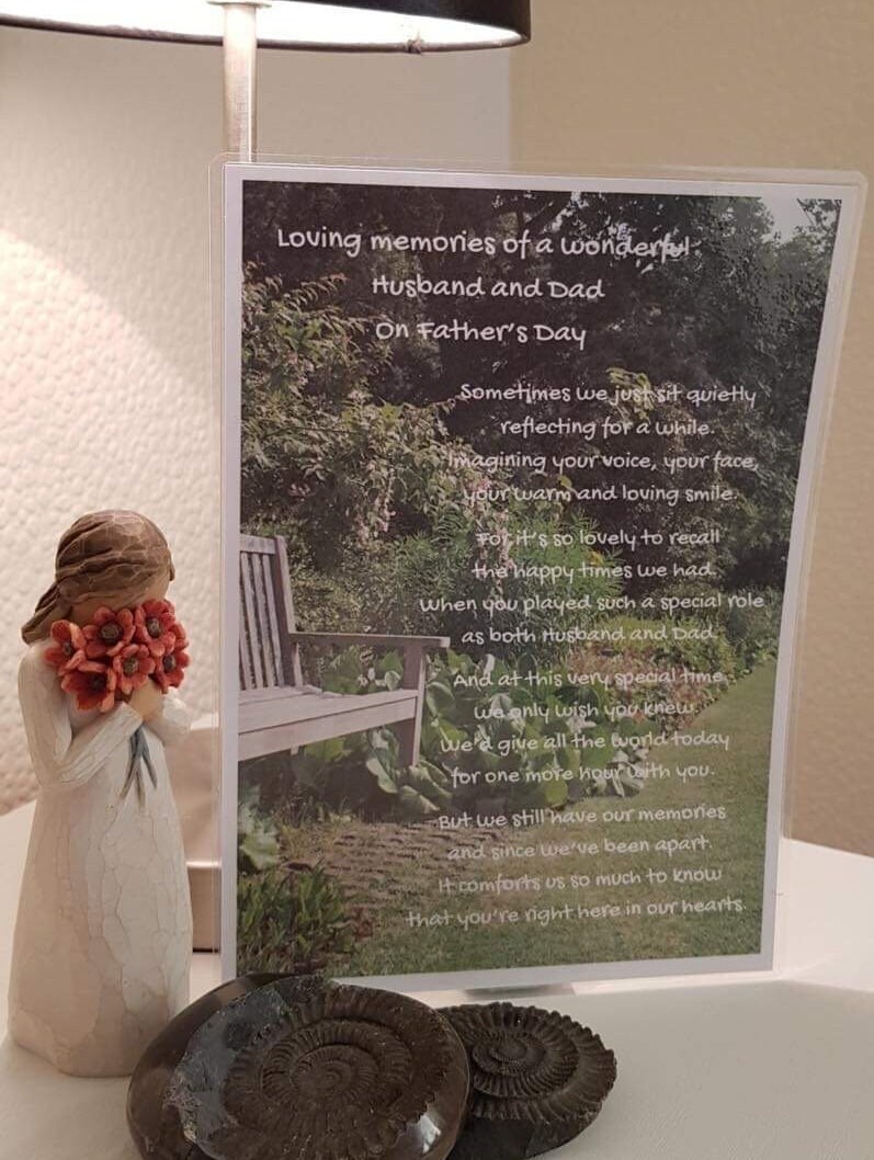 Father's Day Grave Card Grief Poem for Husband and Dad on Etsy UK