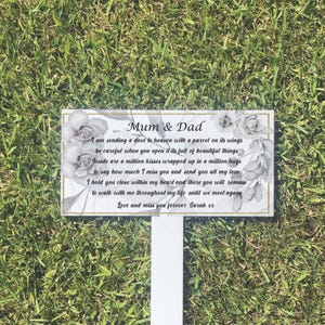 Personalized Acrylic Grave Marker: Heavenly Birthday Memorial