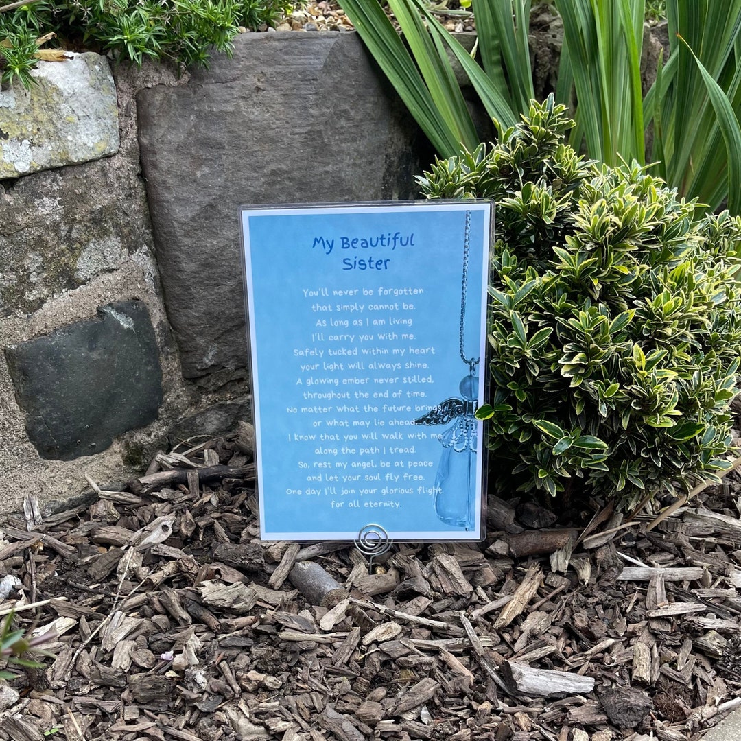 Sister Grave Card Graveside Ornament Grave Marker in Loving Etsy