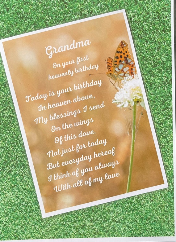 On Your First Heavenly Birthday Dad Grave Card Memorial 