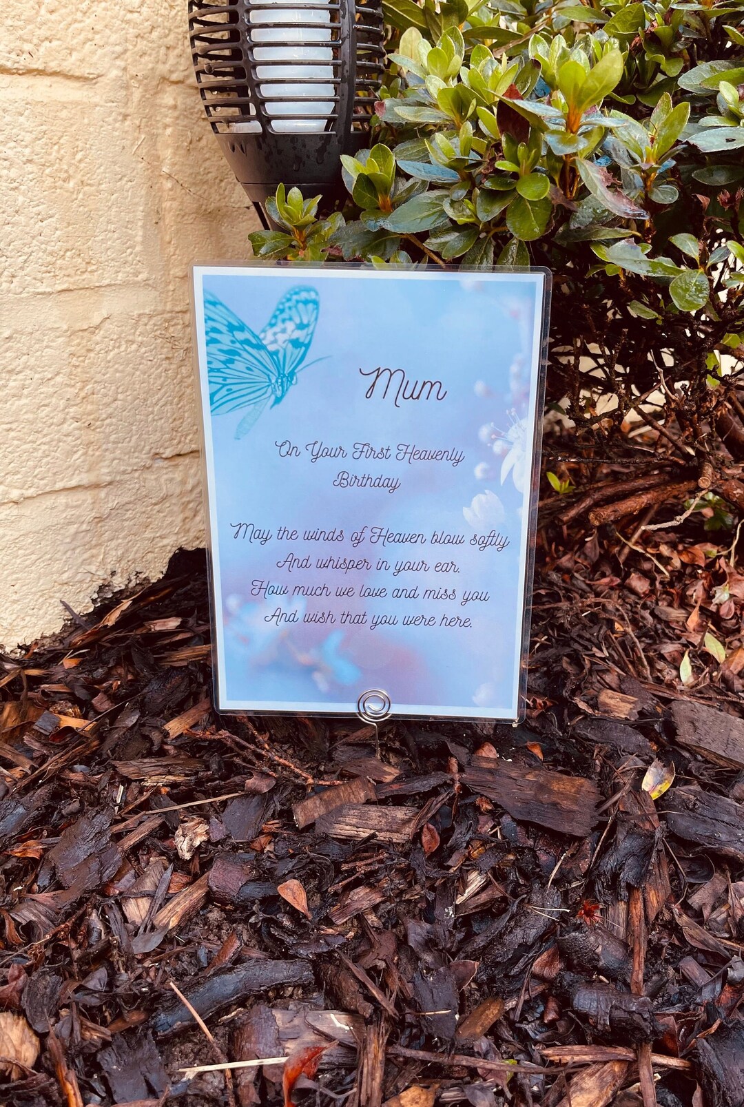 Husband Brthday Memoral Grave Card Husband Memoral Card Gravesde Husband N Heaven Premum - View #7