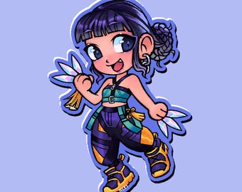 PRE-ORDER | Zoey Sticker - Premium Quality Waterproof Vinyl, Huntrix KPop Demon Hunters for Water Bottle, Laptop, Car