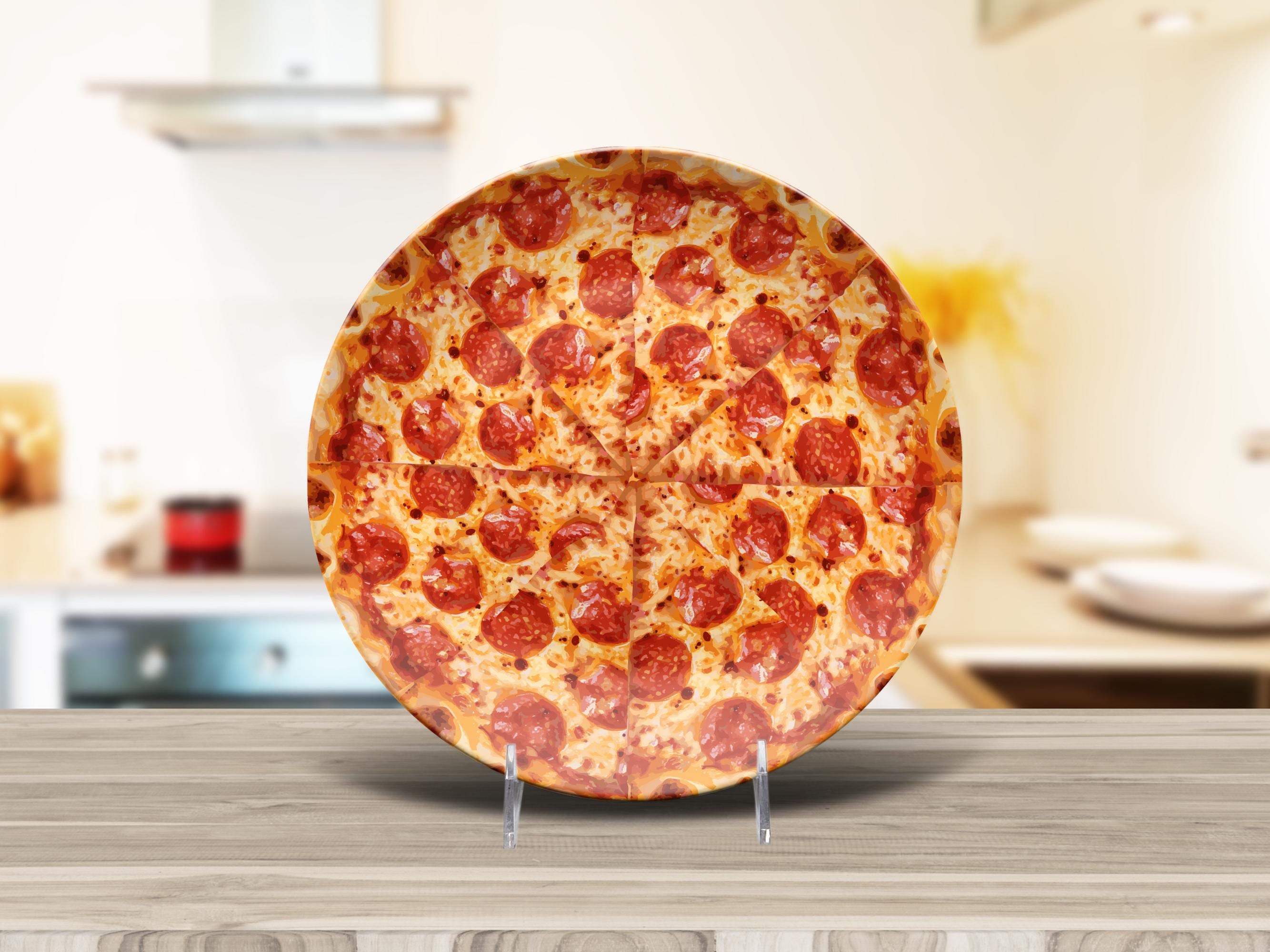 Whole Pepperoni Pizza Plate - Etsy