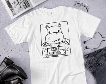 Pablo Escobar Narcos Hippo Mugshot Unisex T-Shirt