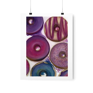 Donut Watercolor Painting Print