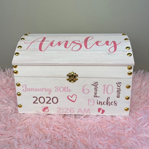 Baby Keepsake Box Baby Memory Box Newborn Gift Basket Etsy