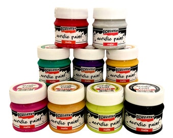 Acrylfarbe matt 50ml Pentart - Set 9 Stück acrylic paint Viva la vida