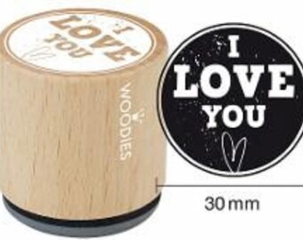 Stamp round "I love you"