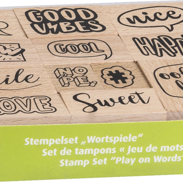 Holzstempel Set Wortspiele