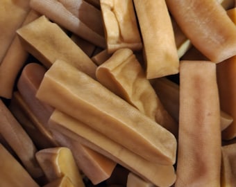 50 Chews Himalayan Yak Milk Bones Dog Chews for Dogs - Organic, each 5-5 1/2 " long (approx. 11 lbs. of chews)