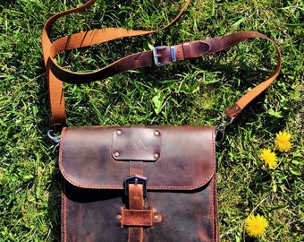 Leather Bag Pattern - Leather bag digital instruction - pdf download file