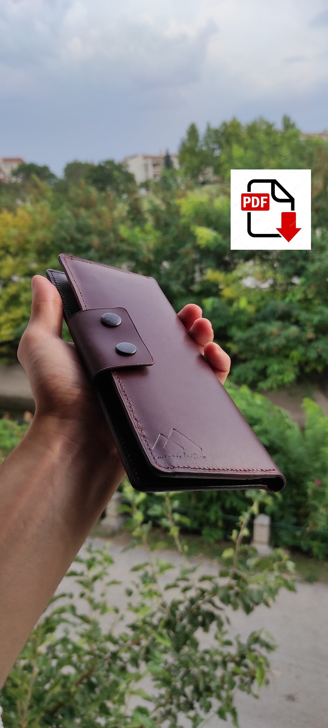 Leather Wallet Pattern Minimalist Modern Leather Wallet Pdf Pattern PDF
