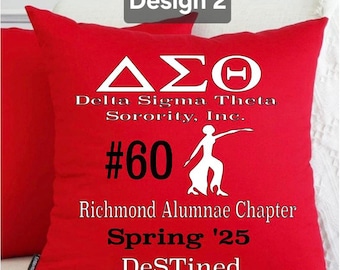 Delta Sigma Theta Personalized 18x18 inch Throw Pillow- Fortitude Design