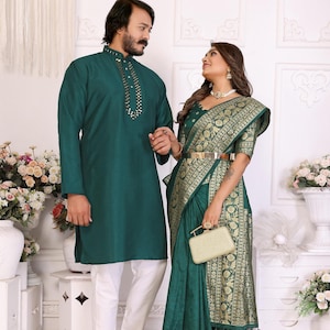 sachin and babi light blue dress Engagement Dress For Couple Indian Engagement Groom Outfit main image 1