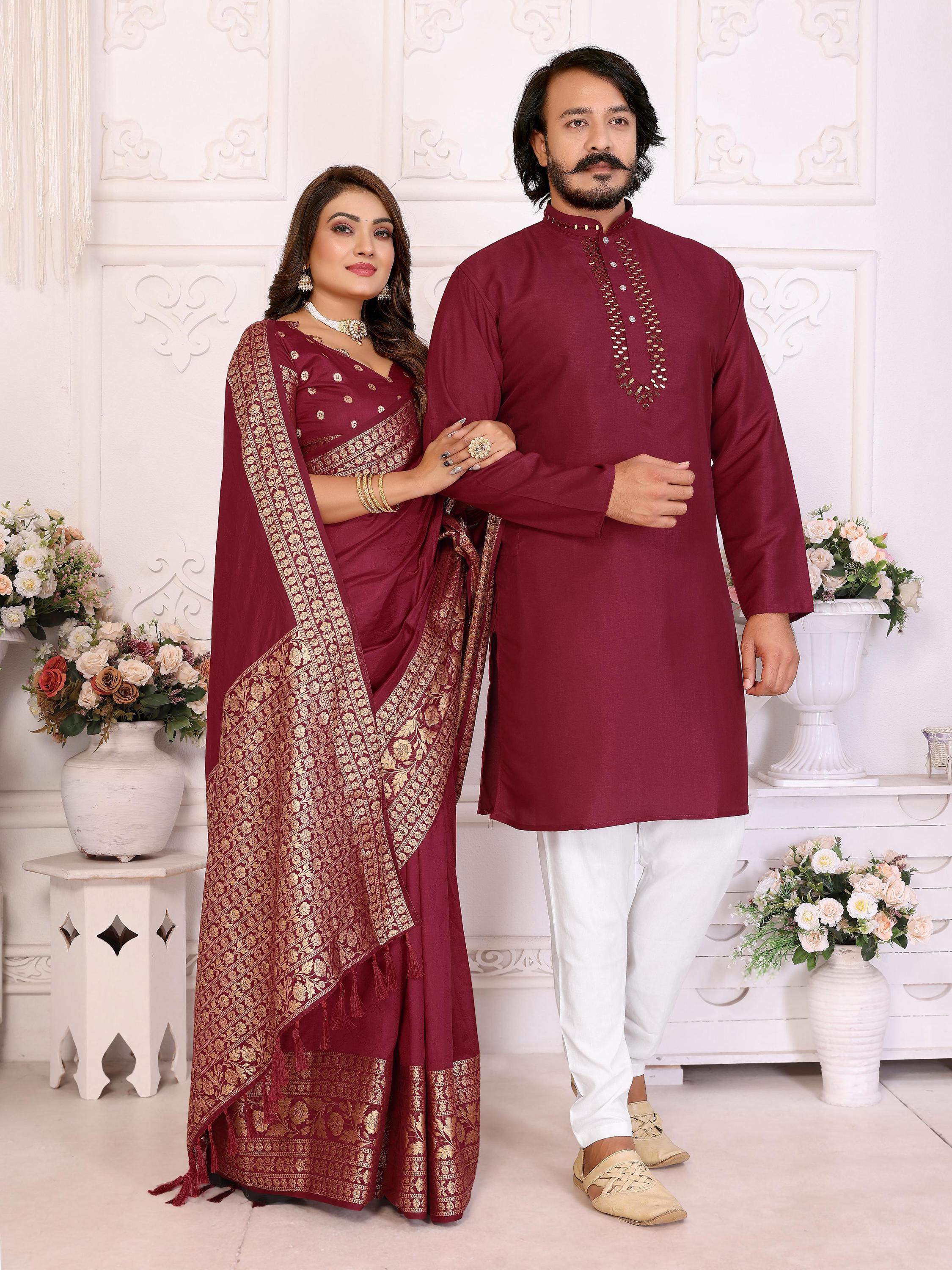Indian Couple Engagement Outfit - Etsy