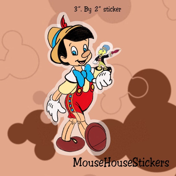Pinocchio Jiminy Cricket Inspired Clear Vinyl Die Cut Sticker Etsy