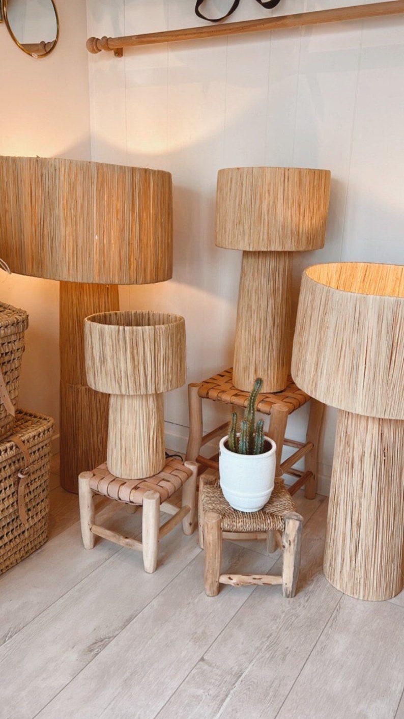 Moroccan Straw Lamp Shade Rattan Raffia Lampshade and Etsy