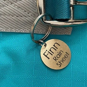 BRASS Equine Blanket Tags 1" DOUBLE sided / 1 or 2 Lines Custom Engraved Horse Tack, Dog Id Tags, and More !