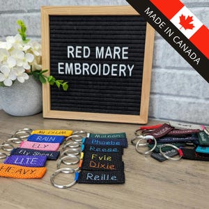 5 - SMALL ECONOMIC Equine Blanket Tags,  Single-Sided Single Line Embroidery Horse Blanket Tags