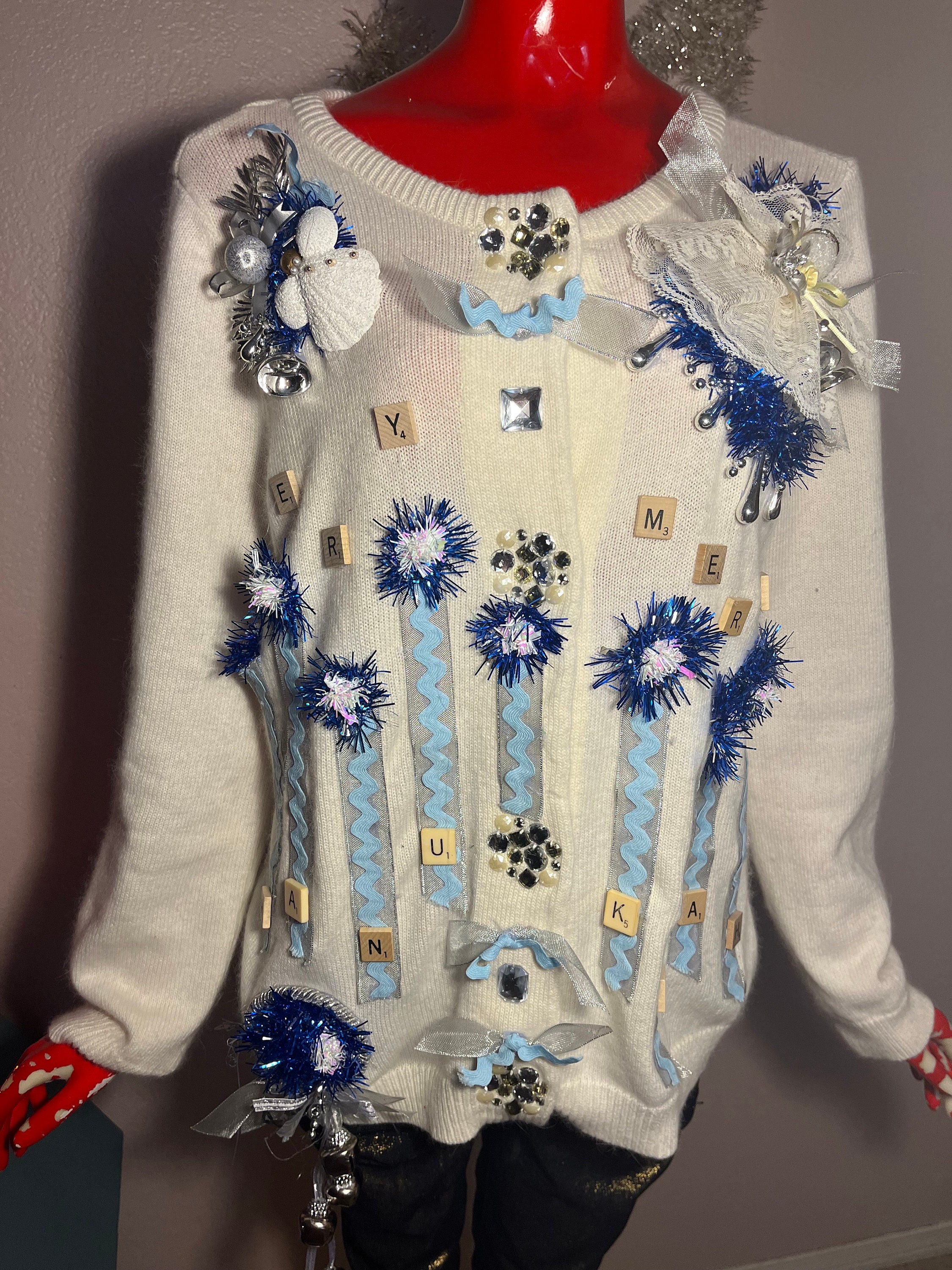 Ugly Hanukkah Sweater (but Not so Women's Large, but All