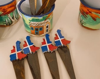 Hand painted Dominican flag spoon, Dominican gift , Dominican flag, dominican souvenir, dominican art, Dominican Republic