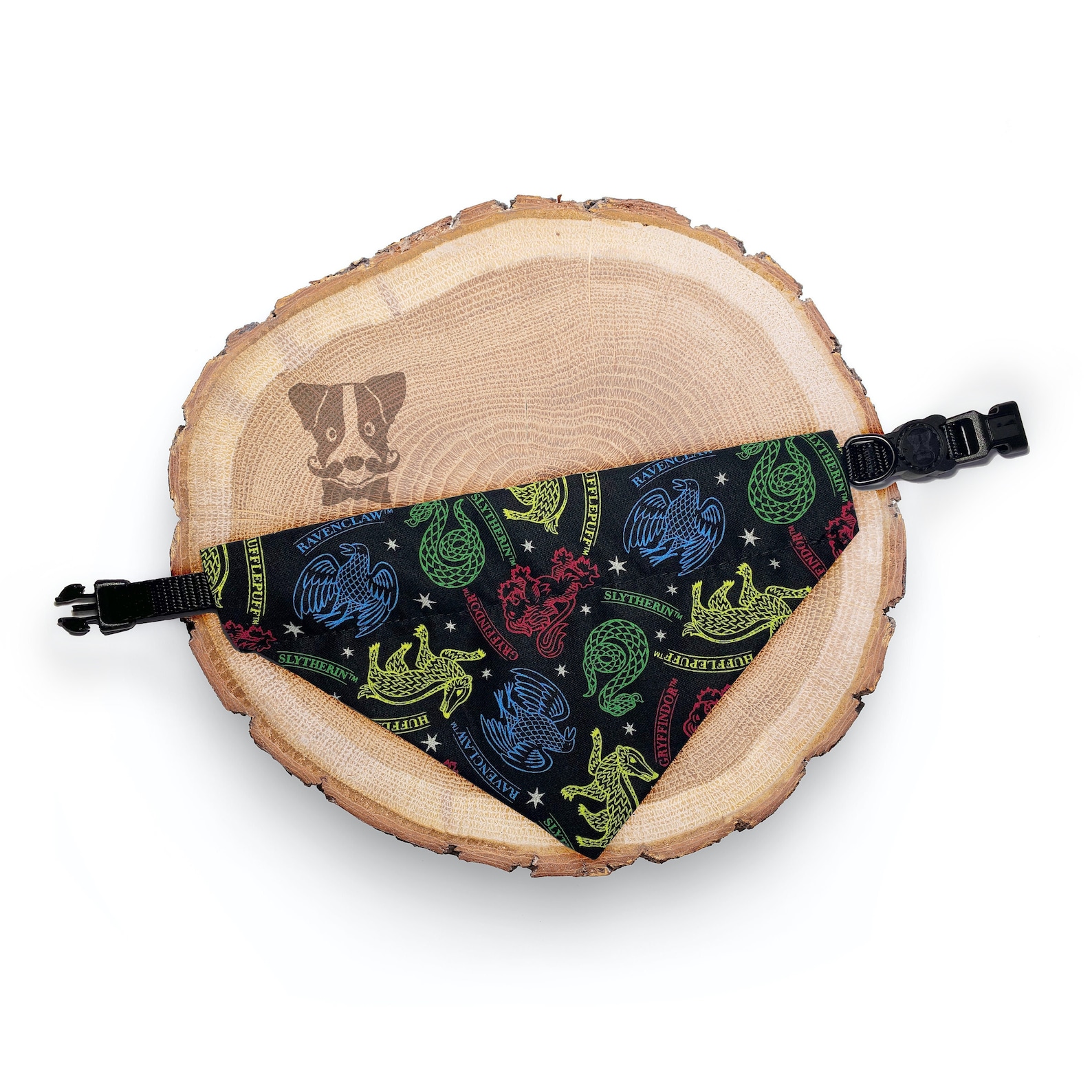 Cut and Collar Red Tartan Christmas Dog Bandana