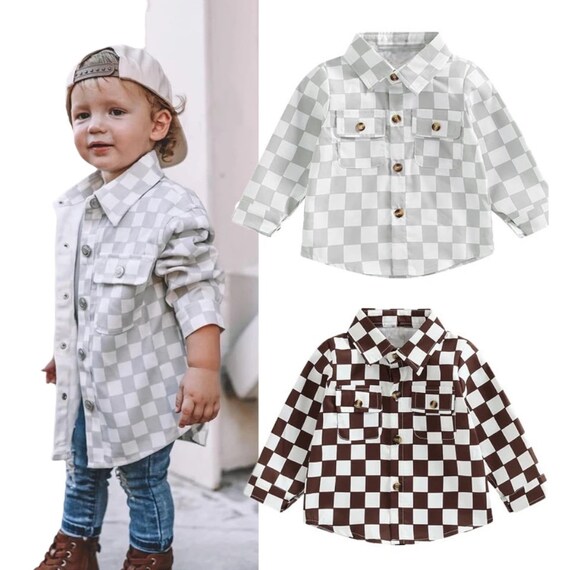 Baby Boy Girl Knit Checkerboard Plaid Sweater Romper Pullover Soft