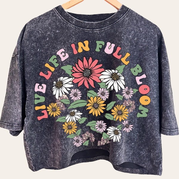 Floral Print Crop Shirt