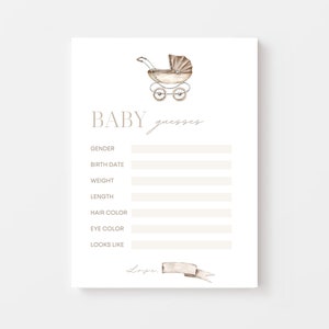 A-Z Baby Shower Game Stroller Baby Shower Baby A-Z Game Alphabet Baby ...