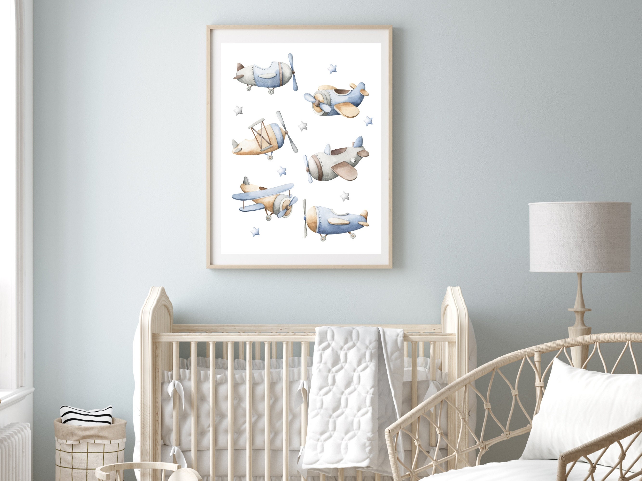 Watercolor Airplane Nursery Printable | Airplane Nursery Print ...