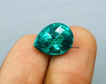 Safira Natural D Verde Forma de Pêra 11.25CT Safira Genuína Pedras Preciosas Soltas 14X10X8Mm Pedra para Fazer Joias Safira Facetada Presente de Ano Novo