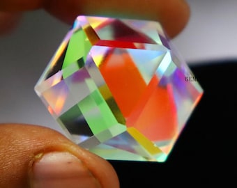 Cuarzo místico arcoíris natural: 101,85 quilates de piedras preciosas sueltas facetadas para la fabricación de joyas