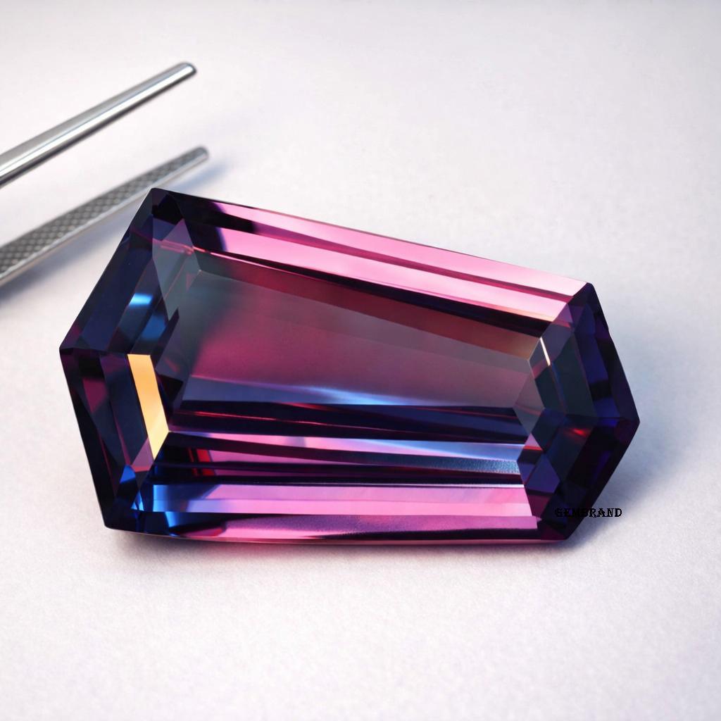 Flawless Natural Alexandrite Color Change 62.95CT Gemstone Fancy Cut ...