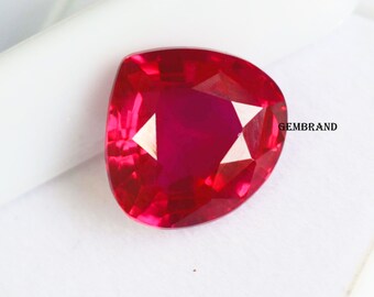 10CT Natural Ruby Tear Drop Shape Loose Gemstone Mozambique Pigeon Blood Red  Ruby Gemstone Red Color Ruby Christmas Sale Is Going Ruby