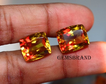 Brasile Alessandrite da 18 a 20 Ct Circa Pietra preziosa naturale Coppia cambio colore Coppia Smeraldo Taglio alessandrite Multi Colori Anello Taglia Coppia Migliore!